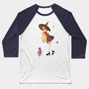 Fall Witch Baseball T-Shirt